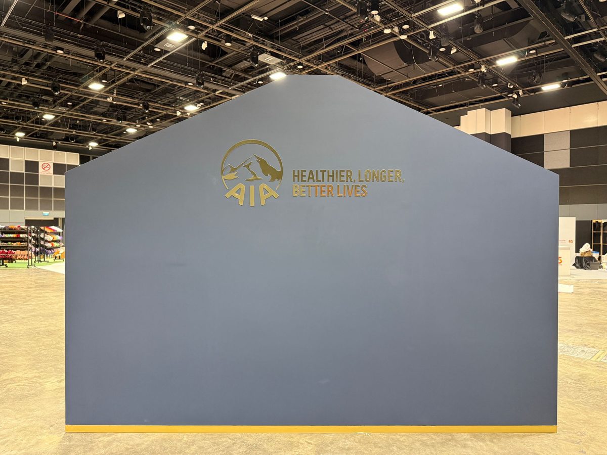 AIA InsureXpo booth at Suntec Singapore