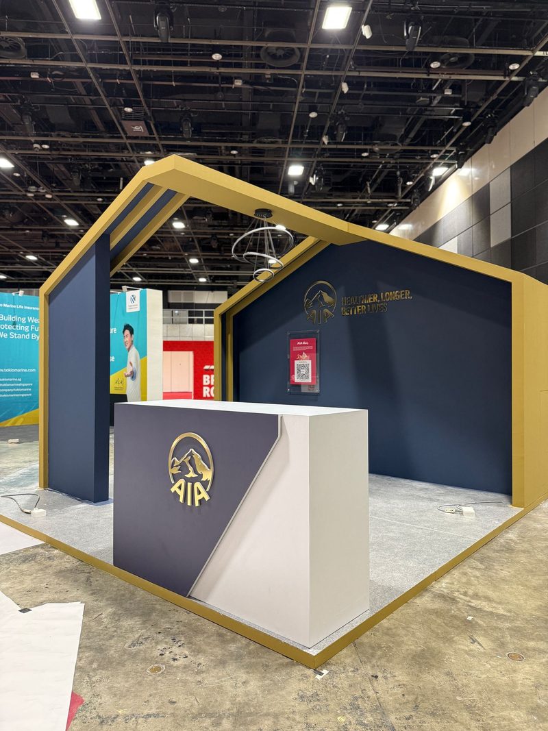 Custom exhibition booth build at Sands Expo
