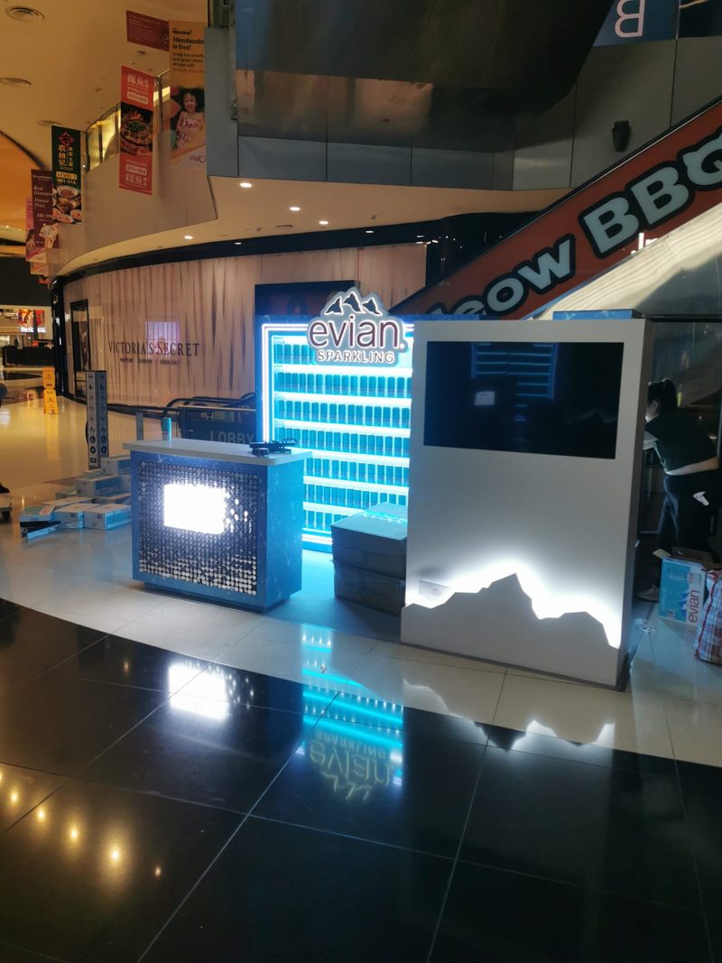 Evian modular kiosk system